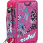 ASTUCCIO SEVEN ROMANTIC FREEDOM GIRL COMPLETO PEN PAD 3 zip Novità scuola 2020/21