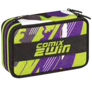 ASTUCCIO COMIX 2 WIN COMPLETO BOY VERDE con 3 zip e elastici Novità 2021-2022